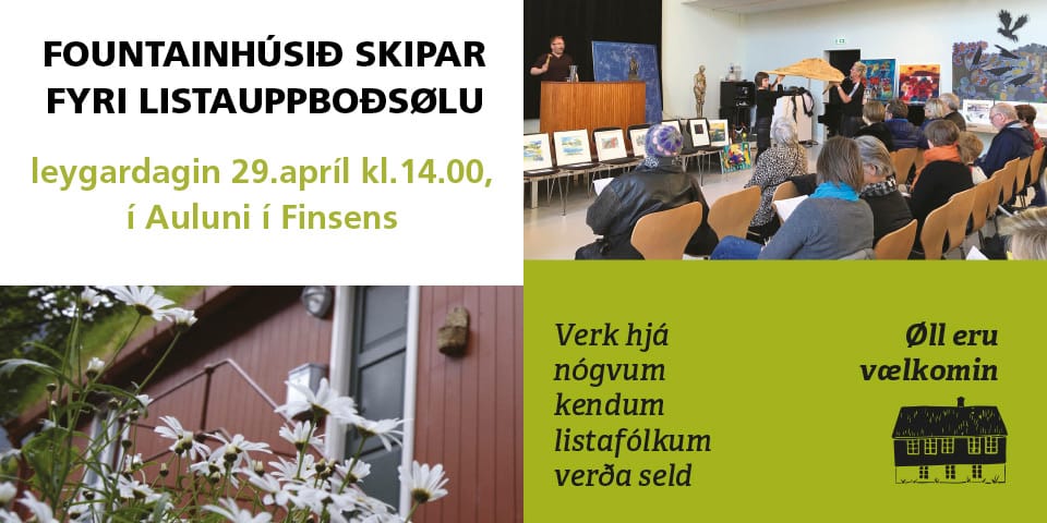 Listauppboðsøla í morgin, leygardagin 29.apríl 2023